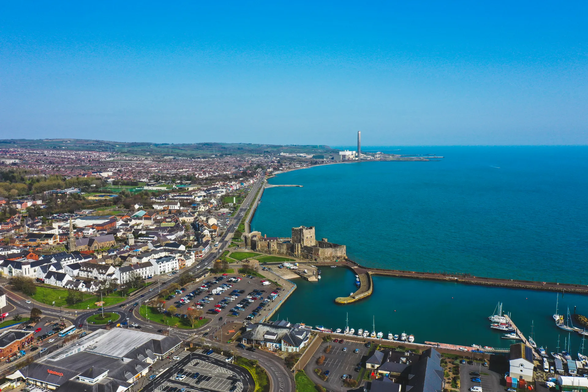 Carrick Castle Drone shot